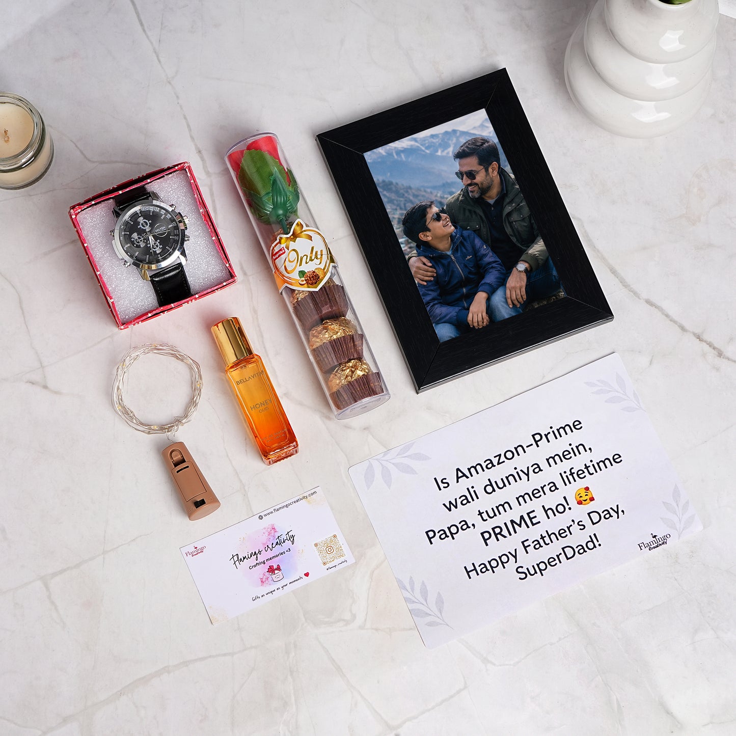 Flamingo Gifts for Anniversary Dad | Personalized Gift Hampers Parents' Anniversary Gift