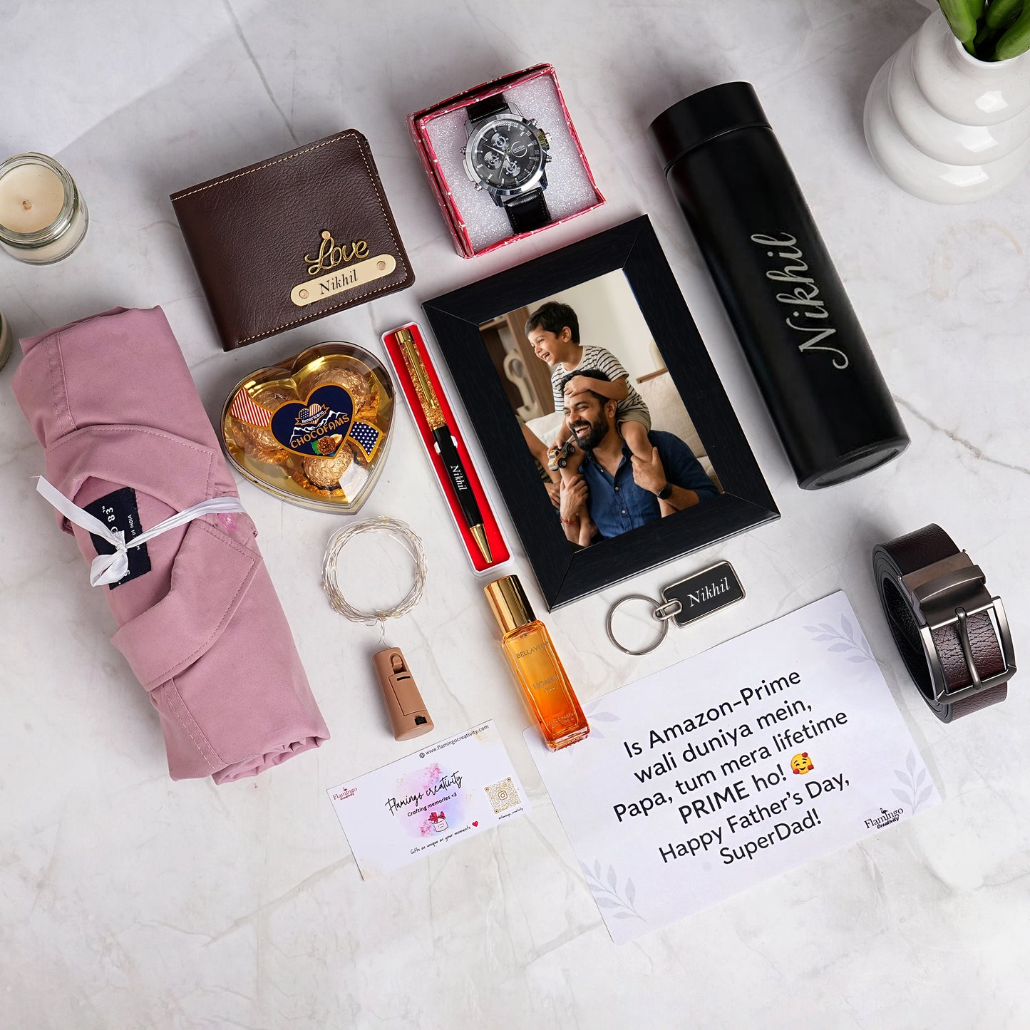 Flamingo All in One Father's Day Gift Ultimate Mega Hamper | Complete Gifts for The Complete Dad