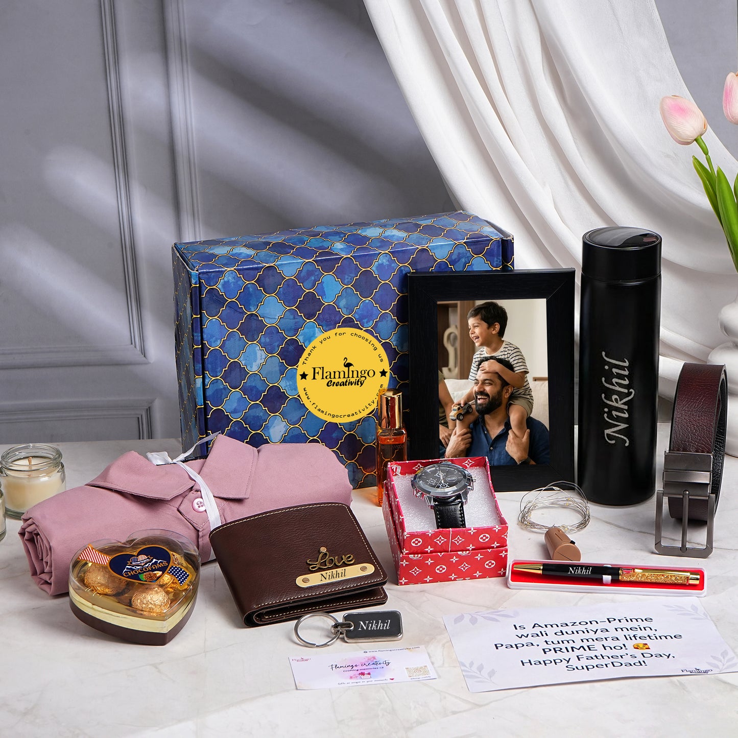 Flamingo All in One Father's Day Gift Ultimate Mega Hamper | Complete Gifts for The Complete Dad