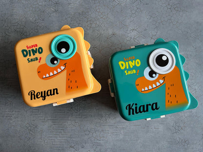 Flamingo Dinosaur Lunch Box and A1 Sipper Bottle Set for Kids