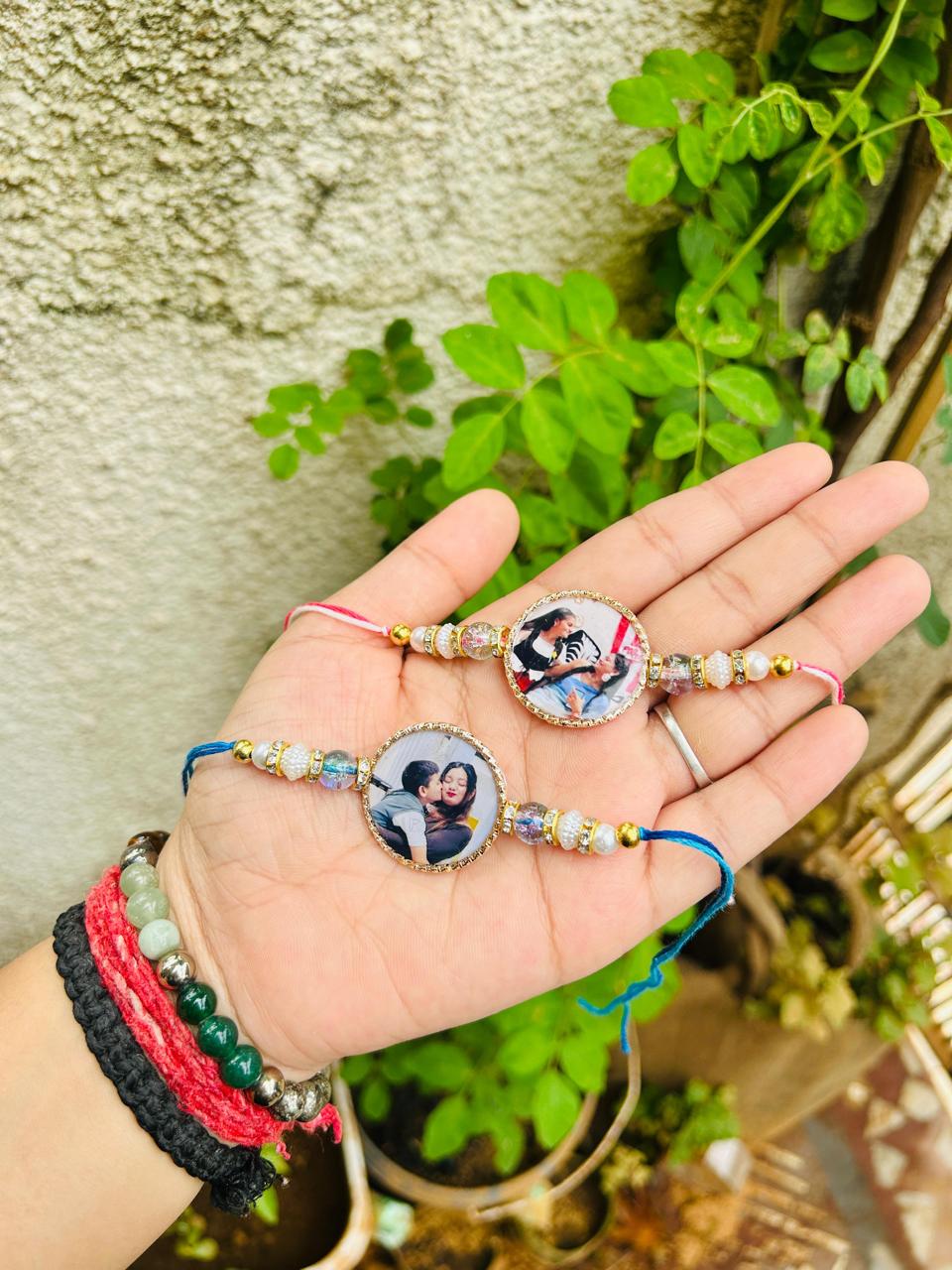 Flamingo Bazel Resin Rakhi | Premium Round Resin Rakhi