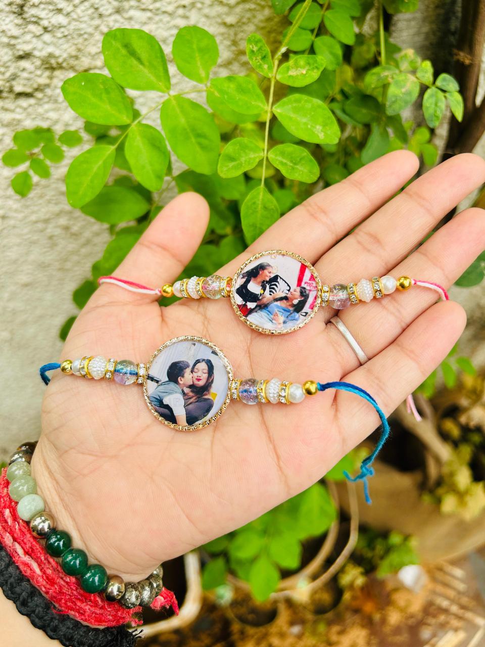 Flamingo Bazel Resin Rakhi | Premium Round Resin Rakhi