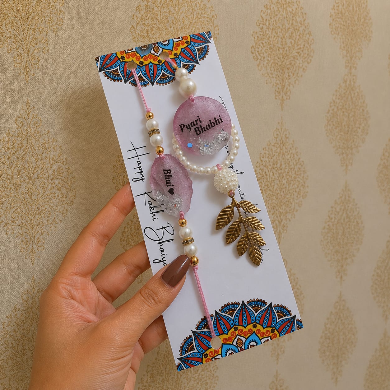 Flamingo Couple Rakhi | Premium Rakhi for Bhaiya and Bhabhi