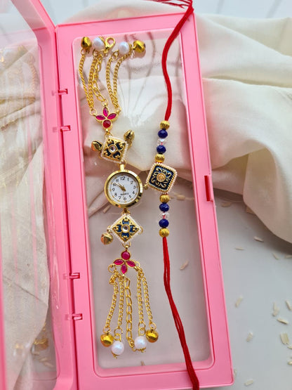Flamingo Kashmiri Couple Watch Combo – Premium Gift Set for Couples