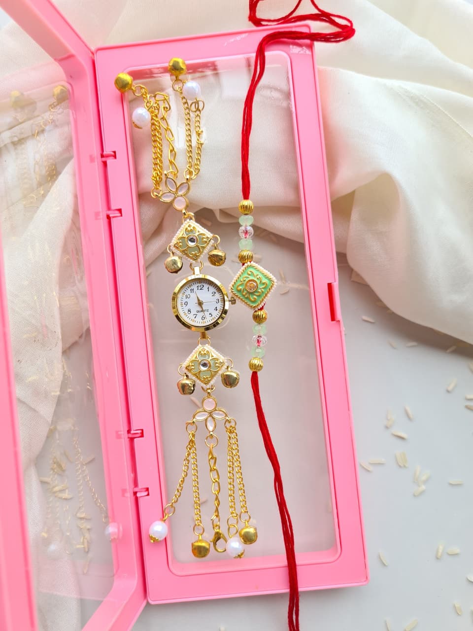 Flamingo Kashmiri Couple Watch Combo – Premium Gift Set for Couples