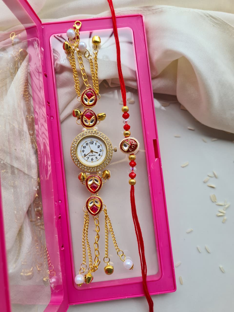 Flamingo Kashmiri Couple Watch Combo – Premium Gift Set for Couples