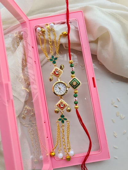 Flamingo Kashmiri Couple Watch Combo – Premium Gift Set for Couples