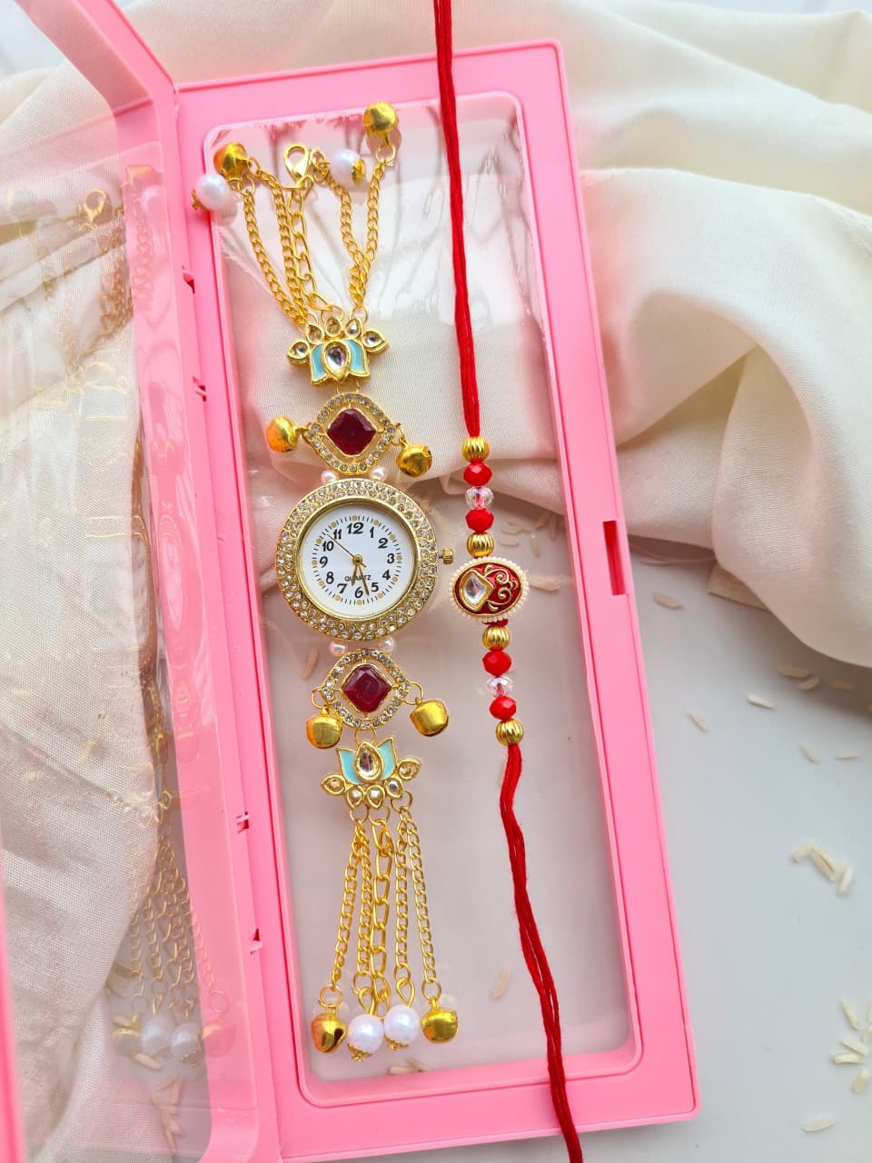 Flamingo Kashmiri Couple Watch Combo – Premium Gift Set for Couples