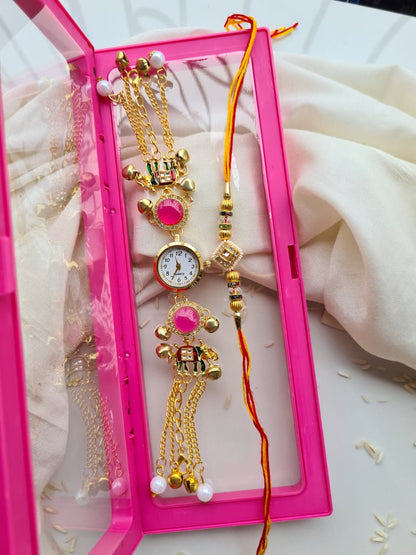 Flamingo Kashmiri Couple Watch Combo – Premium Gift Set for Couples