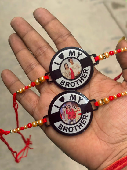 Flamingo Personalized Acrylic Photo Rakhi | Custom Photo Rakhi for Raksha Bandhan