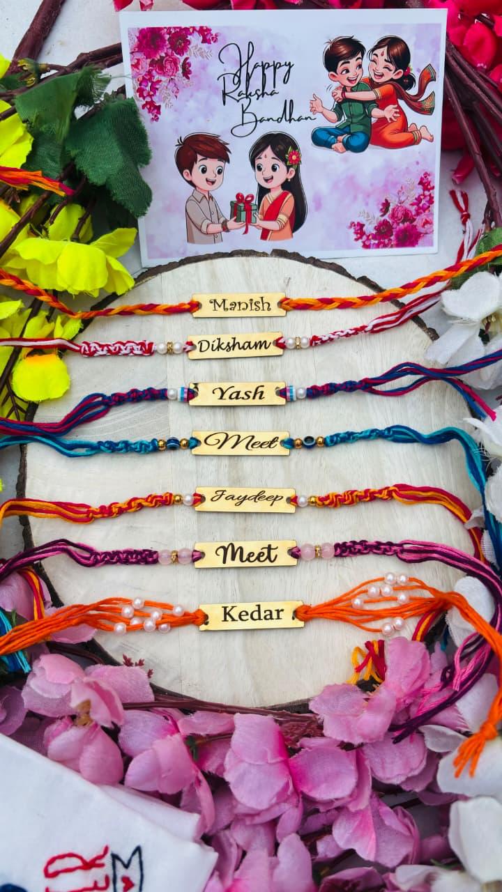 Flamingo Personalized Name Rakhi Collection – Premium Custom Rakhi for Your Brother