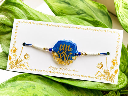 Flamingo Personalized Name Resin Rakhi | Custom Caption Resin Rakhi