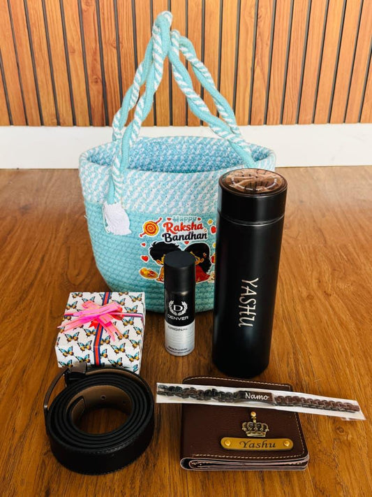 Flamingo Personalized Premium Rakhi Hamper | Luxury Gift Hamper for Brother