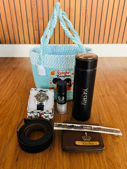 Flamingo Personalized Premium Rakhi Hamper | Luxury Gift Hamper for Brother