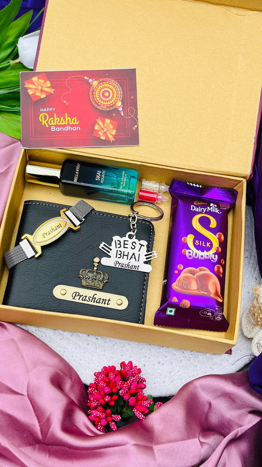 Flamingo Personalized Raksha Bandhan Gift Hamper | Premium Gift Box for Brother