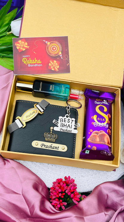 Flamingo Personalized Raksha Bandhan Gift Hamper | Premium Gift Box for Brother
