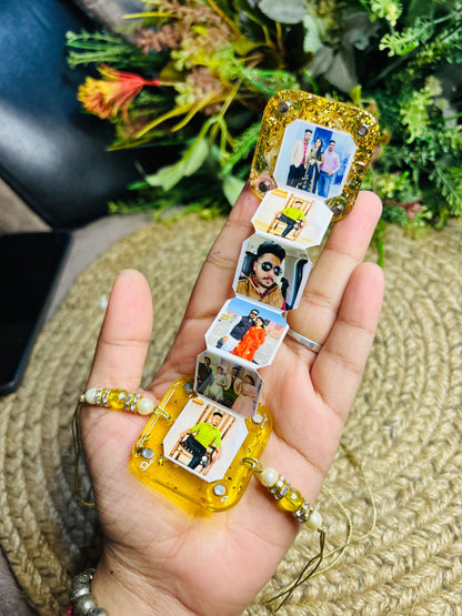 Flamingo Personalized Resin Ladder Magnet Rakhi