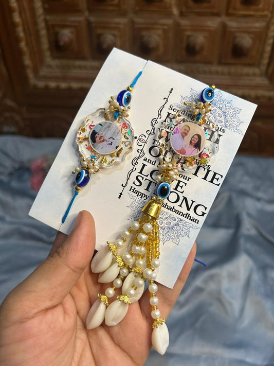 Flamingo Premium Resin Rakhi Set | Resin Rakhi for Bhaiya and Bhabhi
