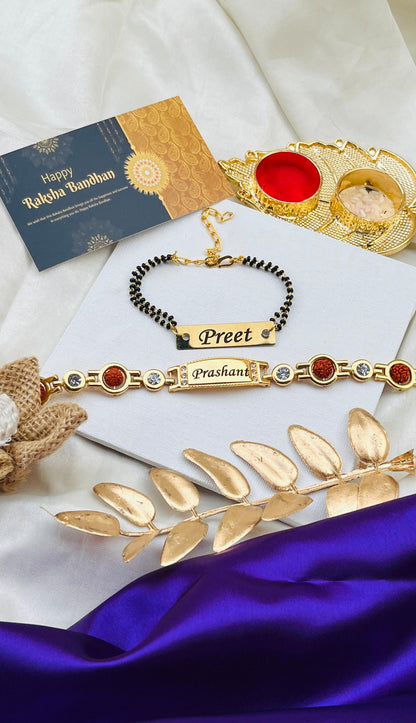 Flamingo Raksha Bandhan Mini Combo – Bhai Bhabhi Rakhi | Personalized Premium Rakhi Gift Set
