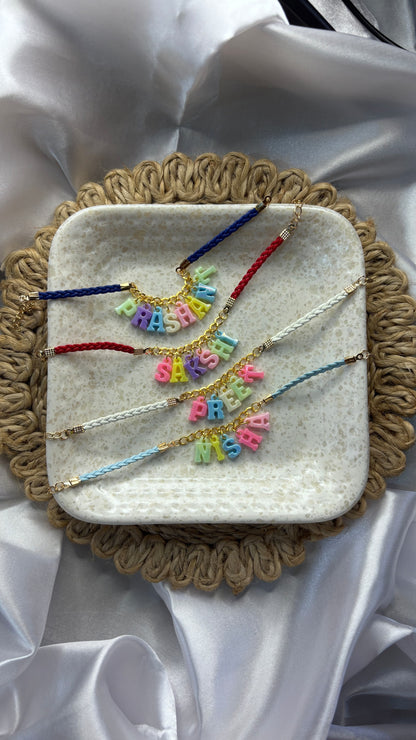 Flamingo Raksha Bandhan Special – Personalized Name Rakhi Bracelet