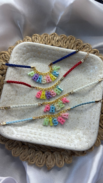 Flamingo Raksha Bandhan Special – Personalized Name Rakhi Bracelet