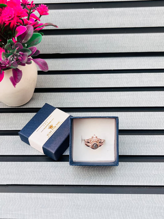 Flamingo Valentine Day Adjustable Diamond Queen Ring