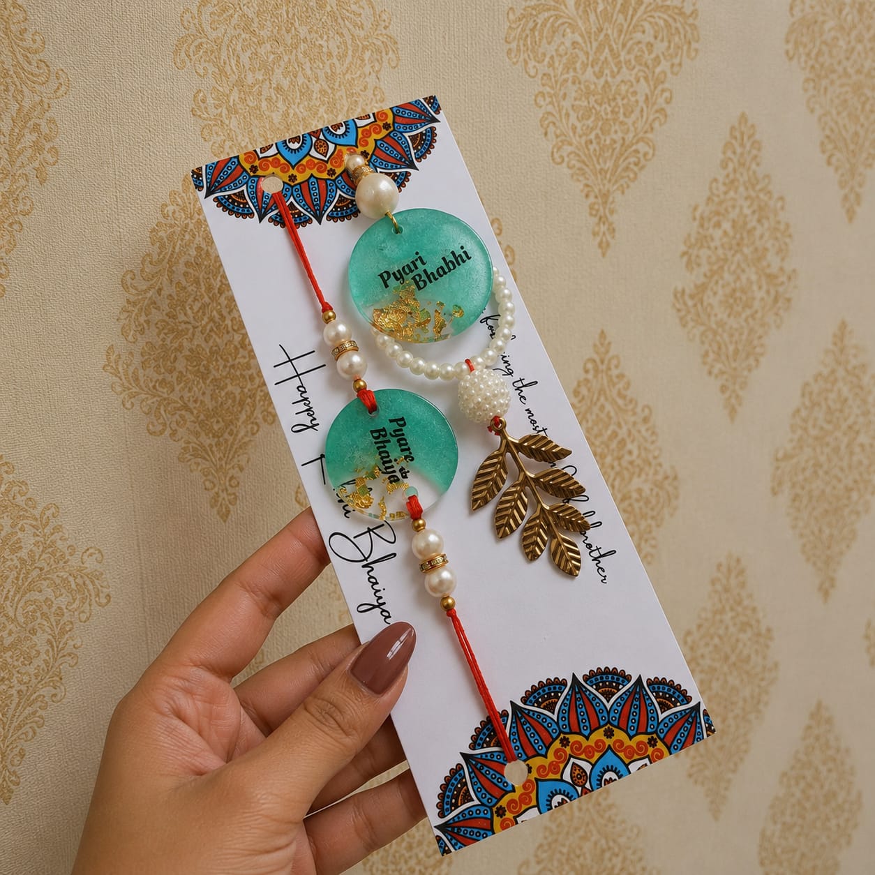 Flamingo Couple Rakhi | Premium Rakhi for Bhaiya and Bhabhi