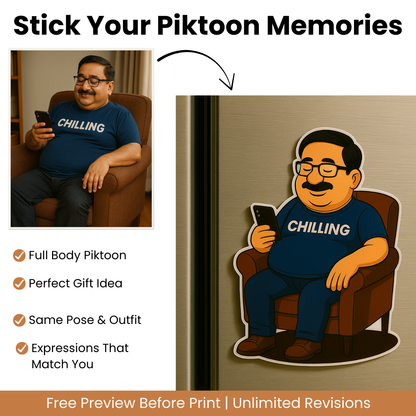 Piktoon Personalized Fridge Magnet – Memories that Stick