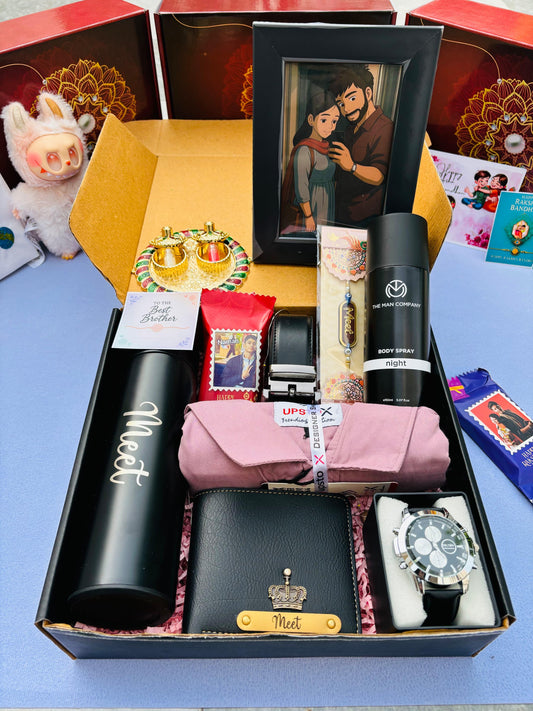 Flamingo Personalized Rakhi Gift Hamper