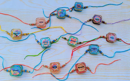 Flamingo Album Resin Magnet Rakhi