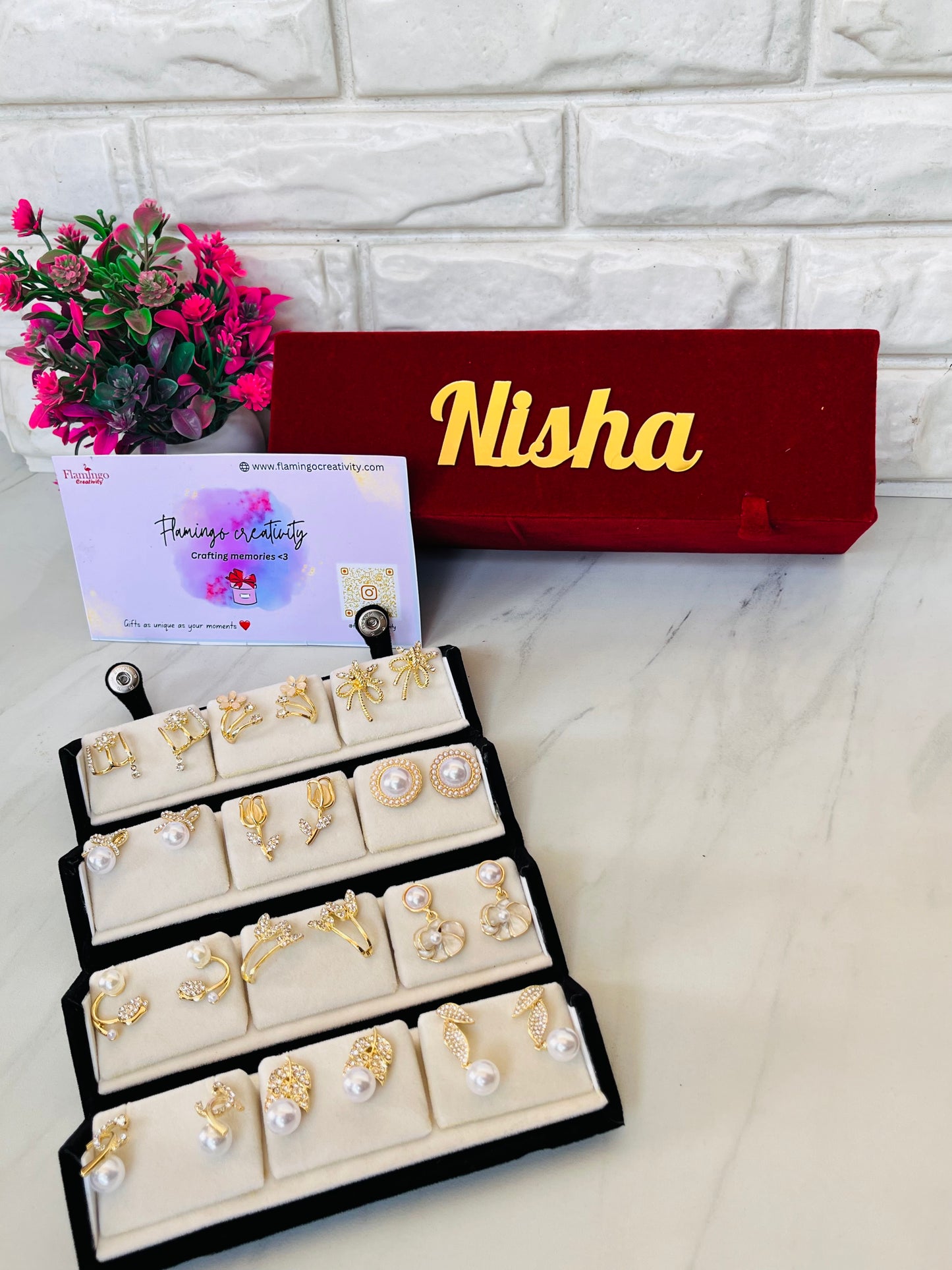 Flamingo 12 Pair Korean Earrings | Perfect Gift Set