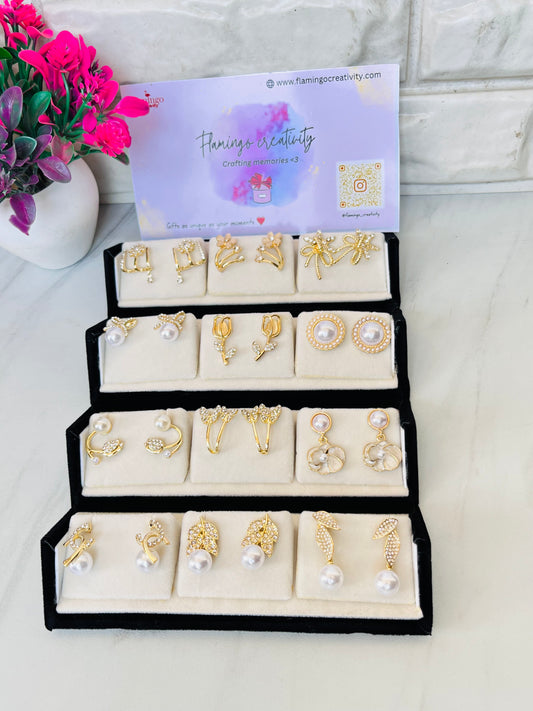 Flamingo 12 Pair Korean Earrings | Perfect Gift Set