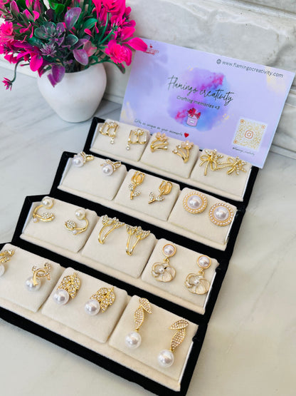 Flamingo 12 Pair Korean Earrings | Perfect Gift Set