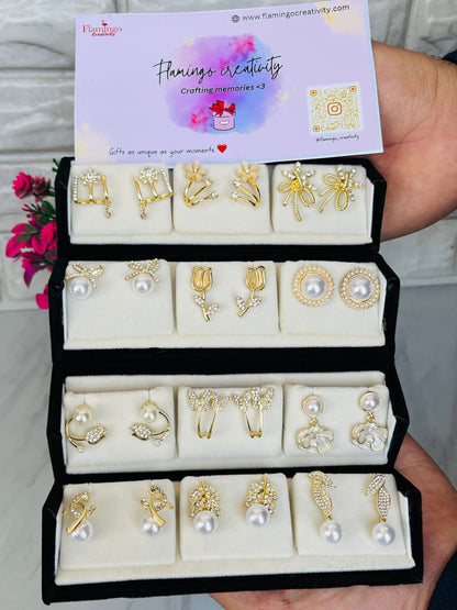 Flamingo 12 Pair Korean Earrings | Perfect Gift Set