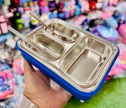 Flamingo Insulated Steel Lunch Box – 710ml (3 Grid)