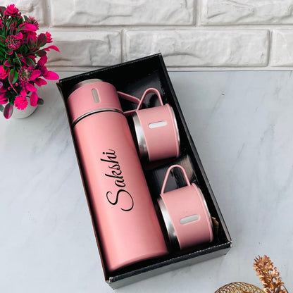 Flamingo Personalized Vacuum Flask Set