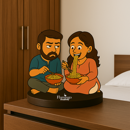 Flamingo Rakhi Special Caricature Gift Set for Brother & Sister