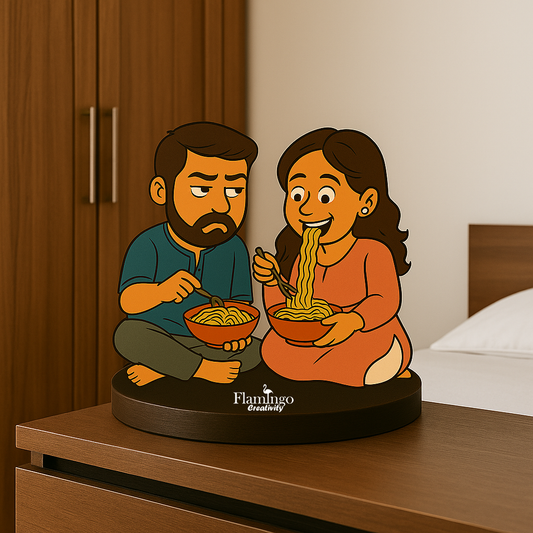 Flamingo Rakhi Special Caricature Gift Set for Brother & Sister
