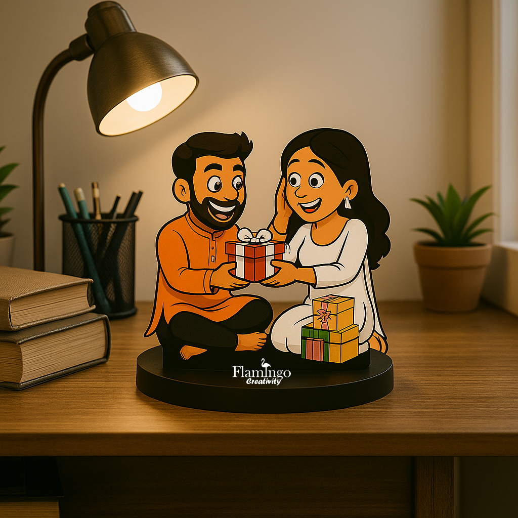 Flamingo Raksha Bandhan Special Caricature – Celebrate the Bond in Style