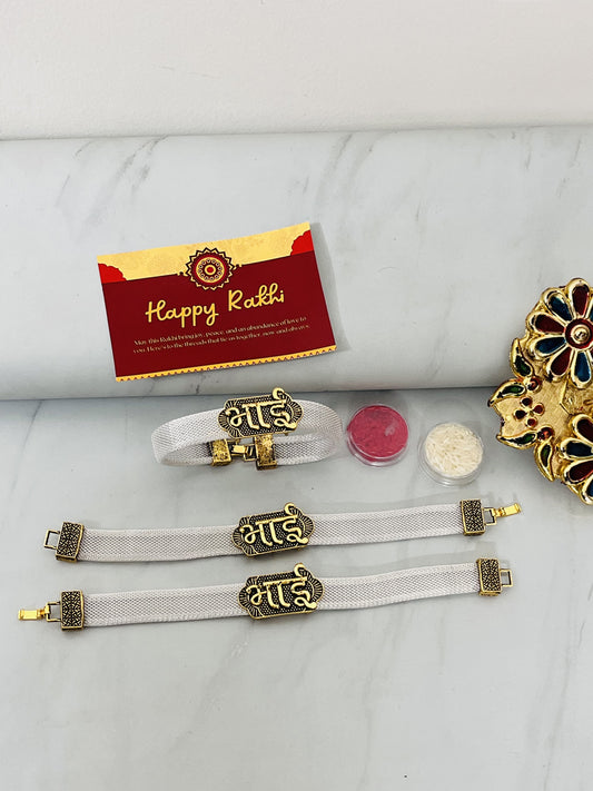 Flamingo Personalized Name Rakhi for Brother | Premium Bhai Bracelet