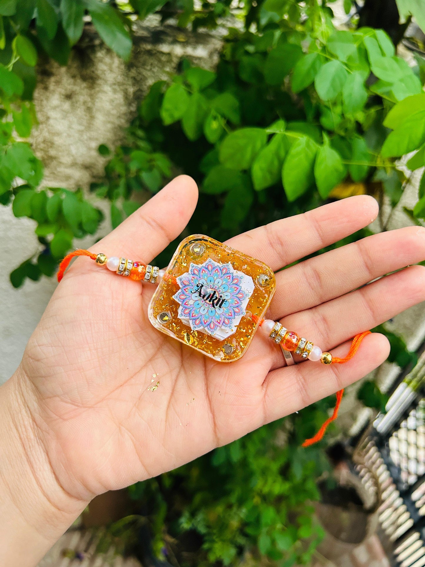 Flamingo Resin Ladder Magnet Rakhi