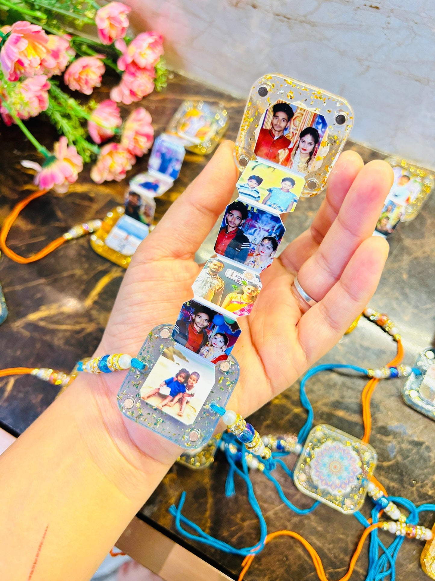 Flamingo Resin Ladder Magnet Rakhi