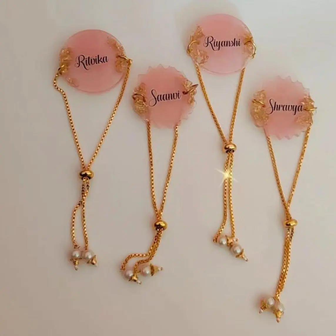Flamingo Resin Name Bracelet Rakhi