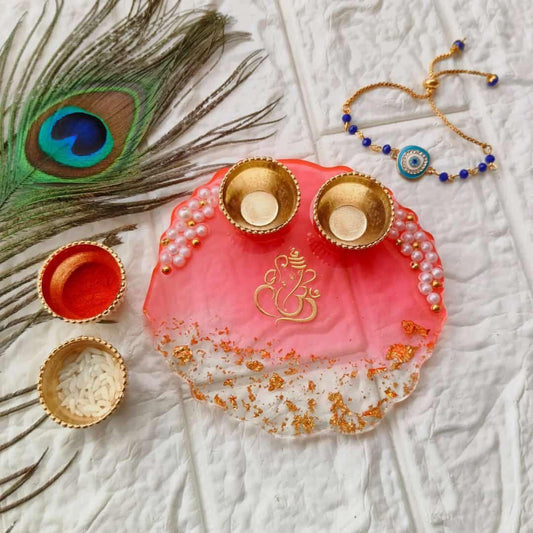 Flamingo Resin Pooja Thali