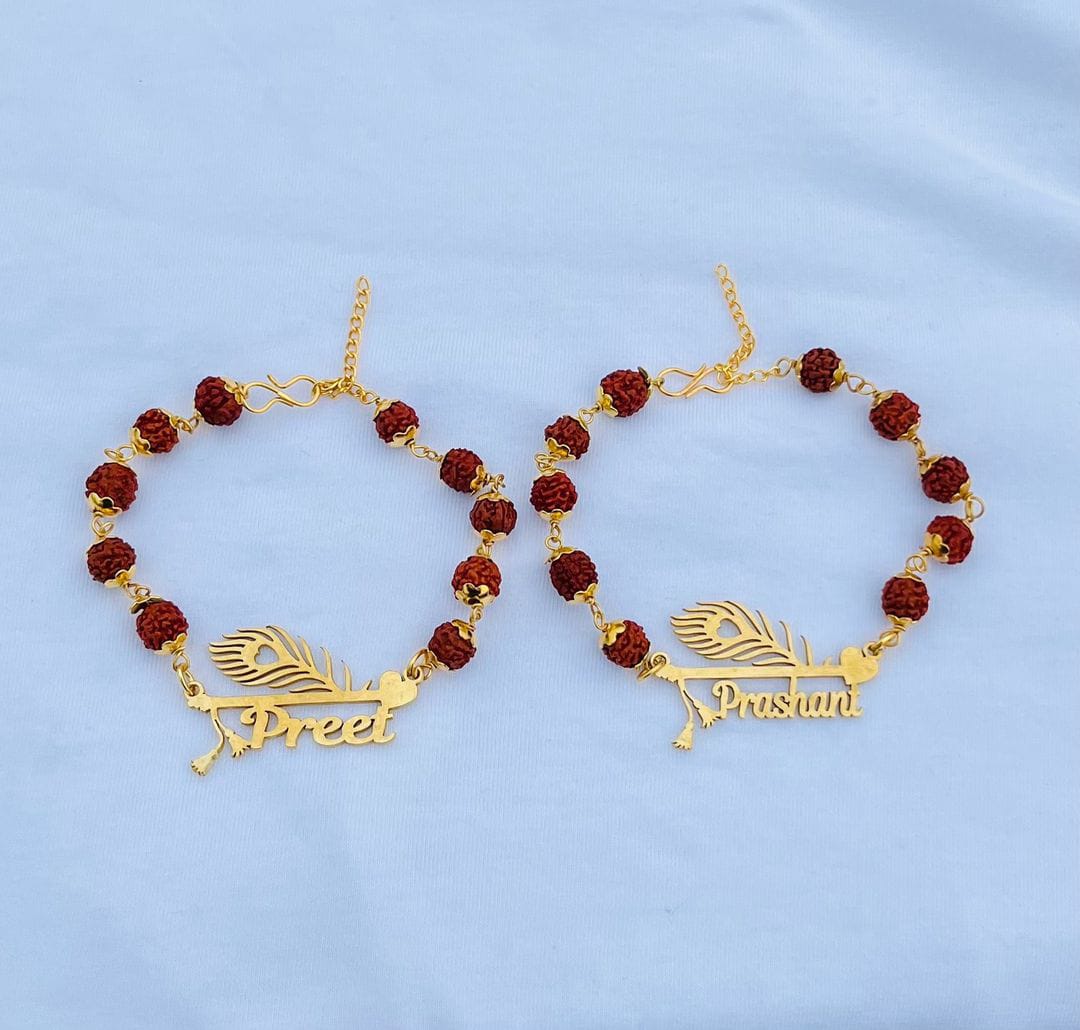 Flamingo Rudraksh Name Rakhi