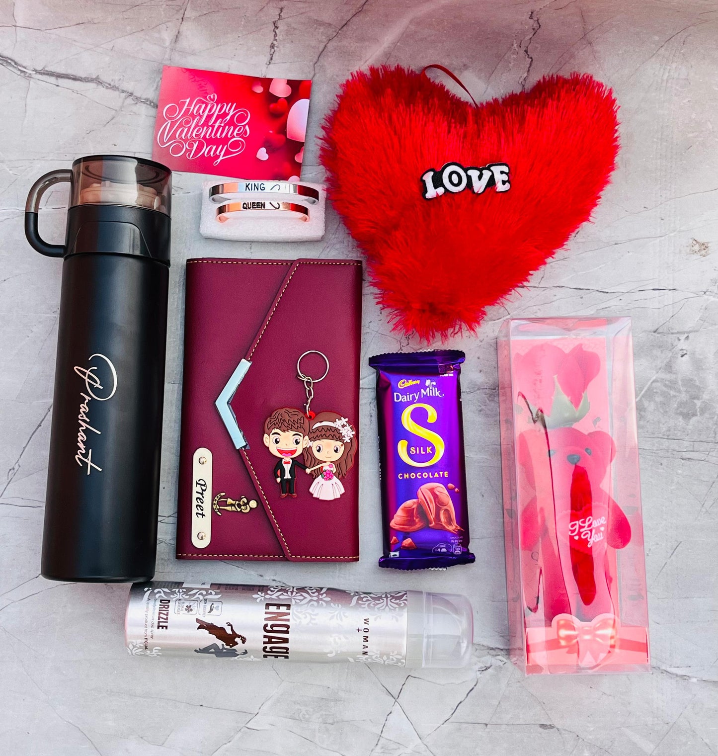 Flamingo Personalized Valentine's Day Hamper for Her