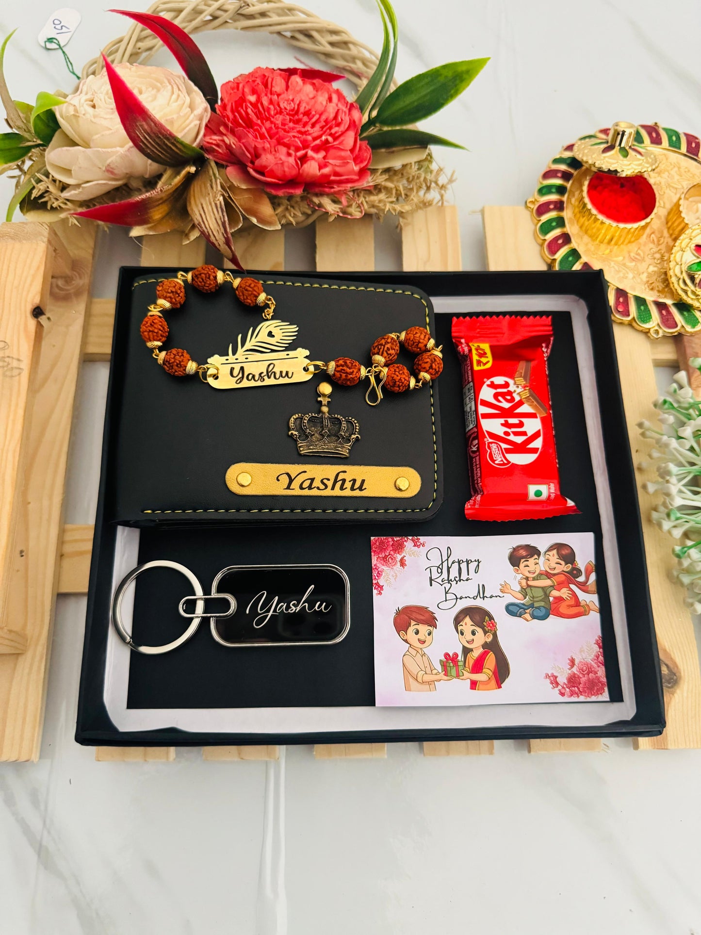 Flamingo Custom Rakhi Combo