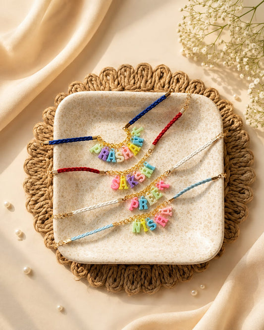 Flamingo Raksha Bandhan Special – Personalized Name Rakhi Bracelet