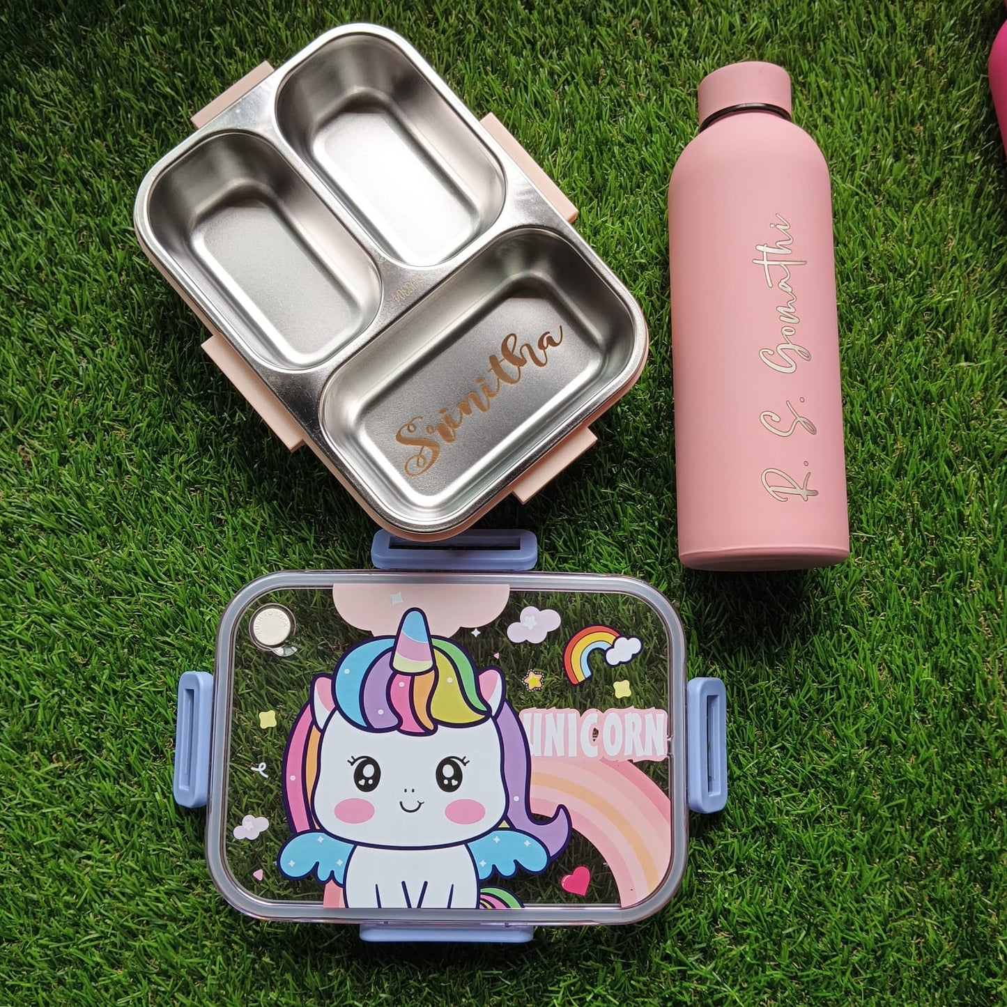 Tiffin Box + Classic Bottle Combo for Kids