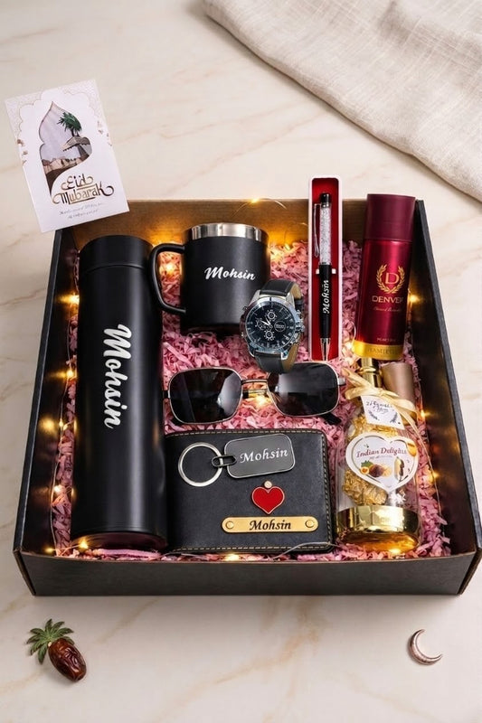Flamingo Eid Gifts for Men | Custom Eid Gift Hamper Box